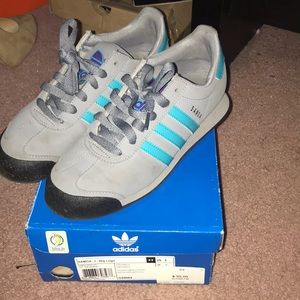 Gray and Teal Adidas Samoa